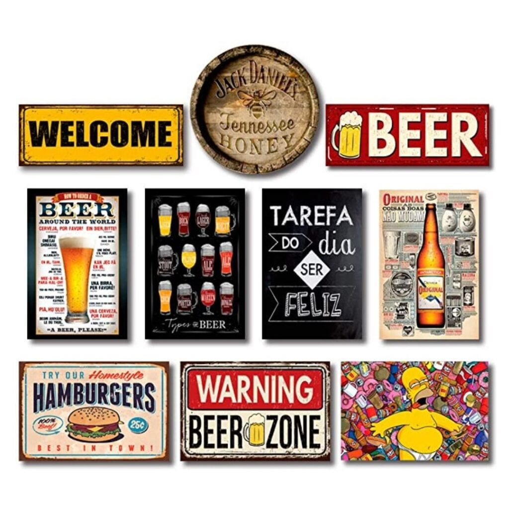 Placa decorativa cerveja 
